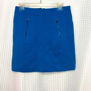 Ann Taylor Skirt Blue Size 2 Side Zipper pockets